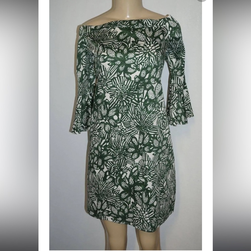 H&M Green off the shoulder dress